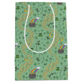 トレンディーグリーンラック&ジョイSt patricks day お洒落 ミディアムペーパーバッグ (正面)