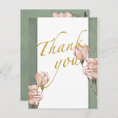 トレンディーグリーンリーサンキューハガキ ポストカード (正面/裏面)