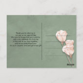 トレンディーグリーンリーサンキューハガキ ポストカード (裏面)