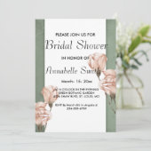 トレンディーグリーンリーブライダルシャワー招待 招待状 (スタンド正面)