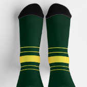 トレンディーグリーン金ゴールドラグジュアリーリネンテクスチャコレクション ソックス (上部)