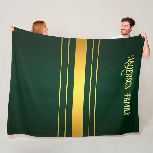 トレンディーグリーン金ゴールドラグジュアリーリネンテクスチャコレクション フリースブランケット (インサイチュ)