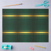 トレンディーグリーン金ゴールドラグジュアリーリネンテクスチャコレクション 薄葉紙 (クラフト)