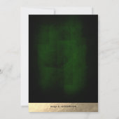 トレンディーグリーン/金ゴールドサプライズ退職パーティー 招待状 (裏面)