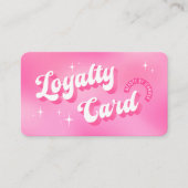 トレンディーグルーヴィレトロピンク美しいスパ爪、 ネイルの点滅 ロイヤリティカード (正面)