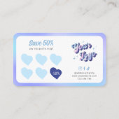 トレンディーグルーヴィレトロホログラフィック爪、 ネイルメイクアップサロン ロイヤリティカード (裏面)