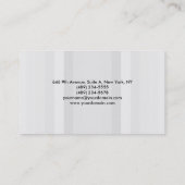 トレンディーグレイストライプのプロフェッショナルミニマル 名刺 (裏面)