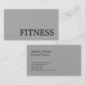 トレンディーグレイフィットネススポーツプロフェッショナルトレーナー 名刺 (正面/裏面)