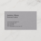 トレンディーグレイフィットネススポーツプロフェッショナルトレーナー 名刺 (裏面)