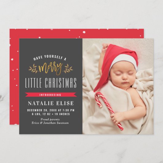 トレンディーグレイベビー生誕発表 シーズンカード (正面/裏面)