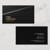 トレンディーグレイモダンブラック魅力的な名刺 名刺 (正面/裏面)