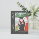 トレンディーグレイ卒業祝い ポストカード (スタンド正面)