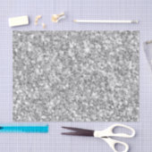 トレンディーグレイ及び白きらめくグリッター 薄葉紙 (クラフト)