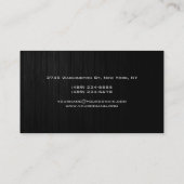 トレンディーグレイ木柄モノグラム名刺 名刺 (裏面)