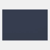 トレンディーグレイ無地のブルーカラーシェード3セット ラッピングペーパーシート (正面3)