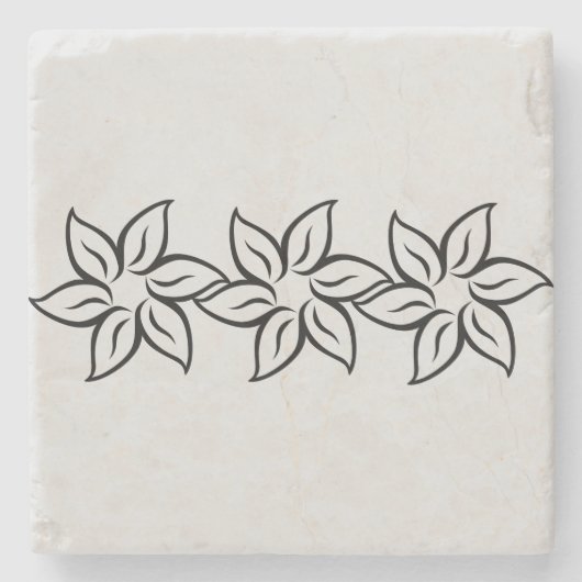 トレンディーグレイ銀スモダンタイル模様 ストーンコースター (正面)