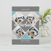 トレンディーグレイ・ブルー卒業写真のお知らせ 招待状 (スタンド正面)