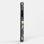 トレンディーグレーと黄フローラ Case-Mate iPhoneケース (裏面/右)