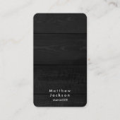 トレンディーグレーウッドプレーンモダンプロフェッショナルマネージャ 名刺 (正面)