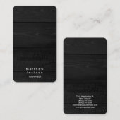 トレンディーグレーウッドプレーンモダンプロフェッショナルマネージャ 名刺 (正面/裏面)