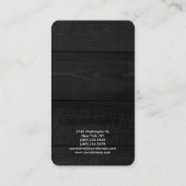 トレンディーグレーウッドプレーンモダンプロフェッショナルマネージャ 名刺 (裏面)
