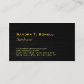 トレンディーグレーウッドプロフェッショナルモダン美容師 名刺 (裏面)