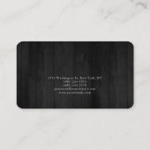 トレンディーグレーウッド金ゴールドブループレーンクリエイティブ モダン 名刺 (裏面)