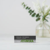 トレンディーグレーグリーントレーナースキニービジネスカード スキニー名刺 (スタンド正面)