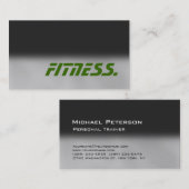 トレンディーグレーグリーントレーナースポーツ名刺 名刺 (正面/裏面)