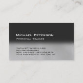 トレンディーグレーグリーントレーナースポーツ名刺 名刺 (裏面)