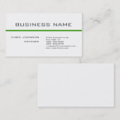 トレンディーグレーグリーンホワイトプレーン名刺 名刺 (正面/裏面)