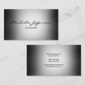 トレンディーグレーシェード手書きスクリプト名刺 名刺 (正面/裏面)