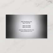 トレンディーグレーシェード手書きスクリプト名刺 名刺 (裏面)