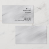 トレンディーグレーパターモダンンモノグラム名刺 名刺 (正面/裏面)