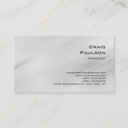 トレンディーグレーパターモダンンモノグラム名刺 名刺 (正面)