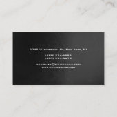 トレンディーグレーパターンスクリプトモノグラム 名刺 (裏面)