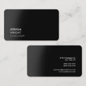 トレンディーグレーブラックアトラクティブ単純シック 名刺 (正面/裏面)