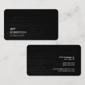 トレンディーグレーブラックウッドアトラクティブプレーンシック 名刺 (正面/裏面)