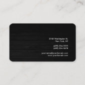 トレンディーグレーブラックウッドアトラクティブプレーンシック 名刺 (裏面)