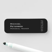 トレンディーグレーブラックフィットネススポーツ 名札 (インサイチュ)