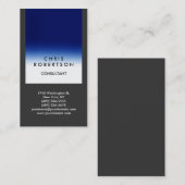 トレンディーグレーブルーストライプコンサルタント名刺 名刺 (正面/裏面)