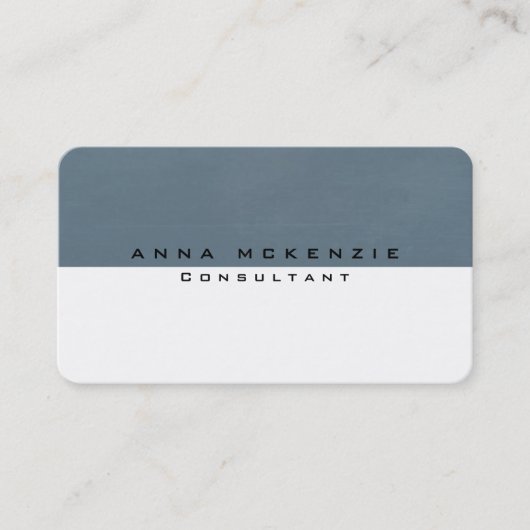 トレンディーグレーブルーホワイトユニーククリエイティブ 名刺 (正面)