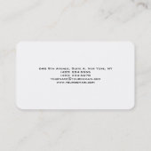 トレンディーグレーブルーホワイトユニーククリエイティブ 名刺 (裏面)