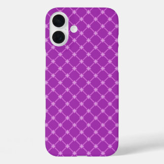 トレンディーグレープパープルクロスパターン iPhone 16 PLUSケース