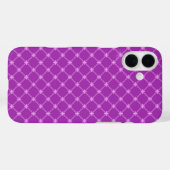 トレンディーグレープパープルクロスパターン Case-Mate iPhoneケース (裏面 (横))