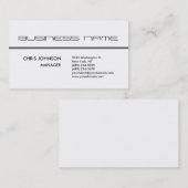 トレンディーグレーホワイトプレーン標準名刺 名刺 (正面/裏面)