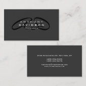 トレンディーグレーモダンモノグラム名刺 名刺 (正面/裏面)