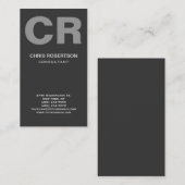 トレンディーグレーモノグラムコンサルタントマネージャ 名刺 (正面/裏面)