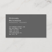 トレンディーグレーレッドフィットネススポーツ名刺 名刺 (裏面)