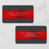 トレンディーグレーレッドユニークトレンディークリエイティブ 名刺 (正面/裏面)